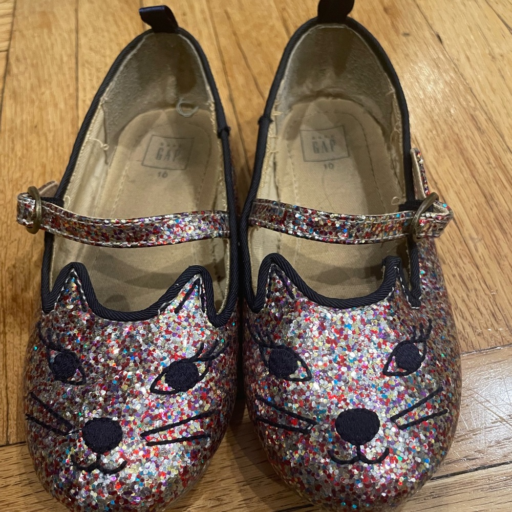 Gap sparkly cat Mary Janes